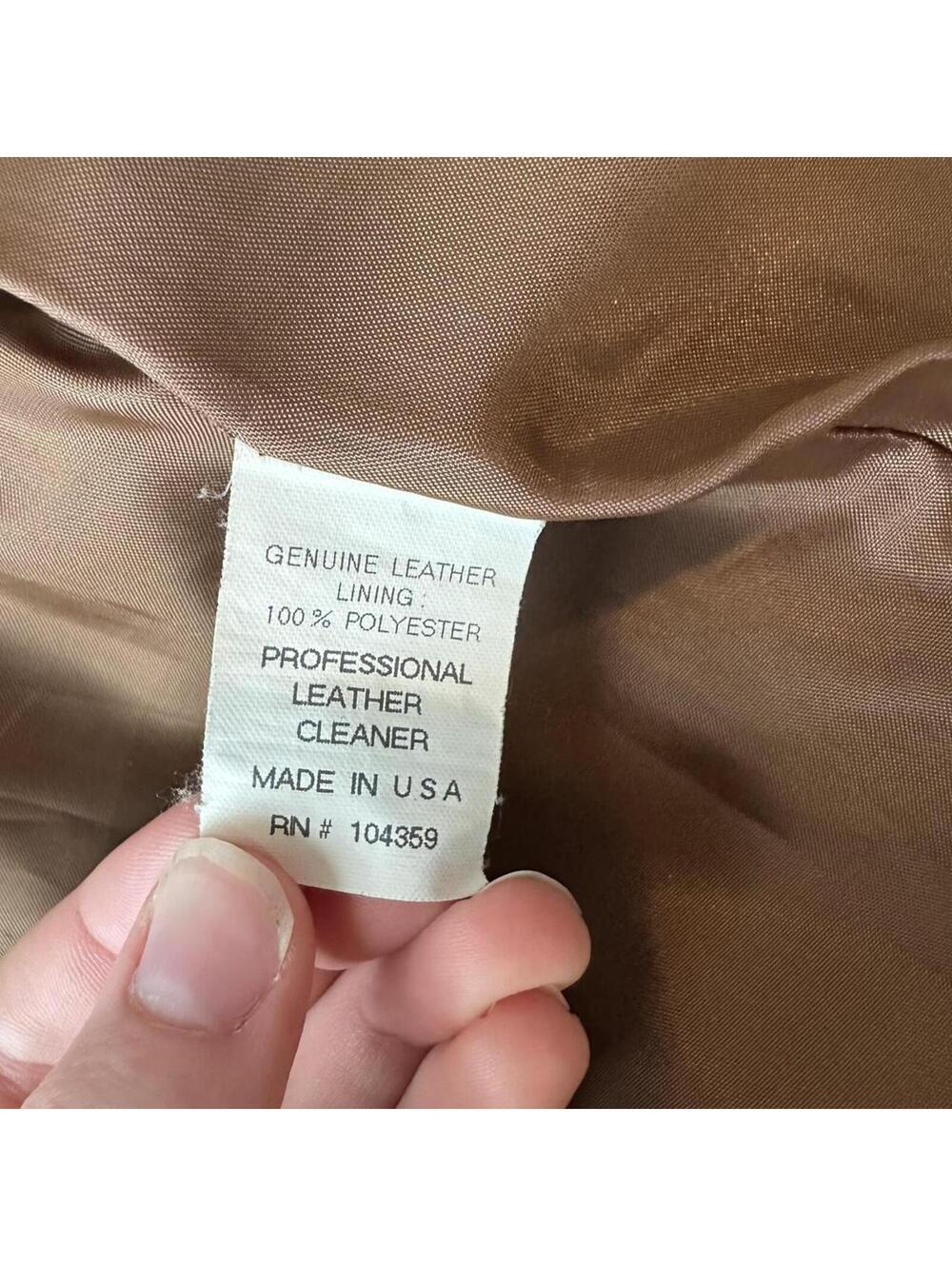 Vintage Penta brown 100% real leather woman’s pants suit Size 8 rare statement - Picture 6 of 6